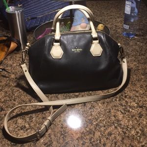 Kate Spade satchel/crossbody black and cream trim